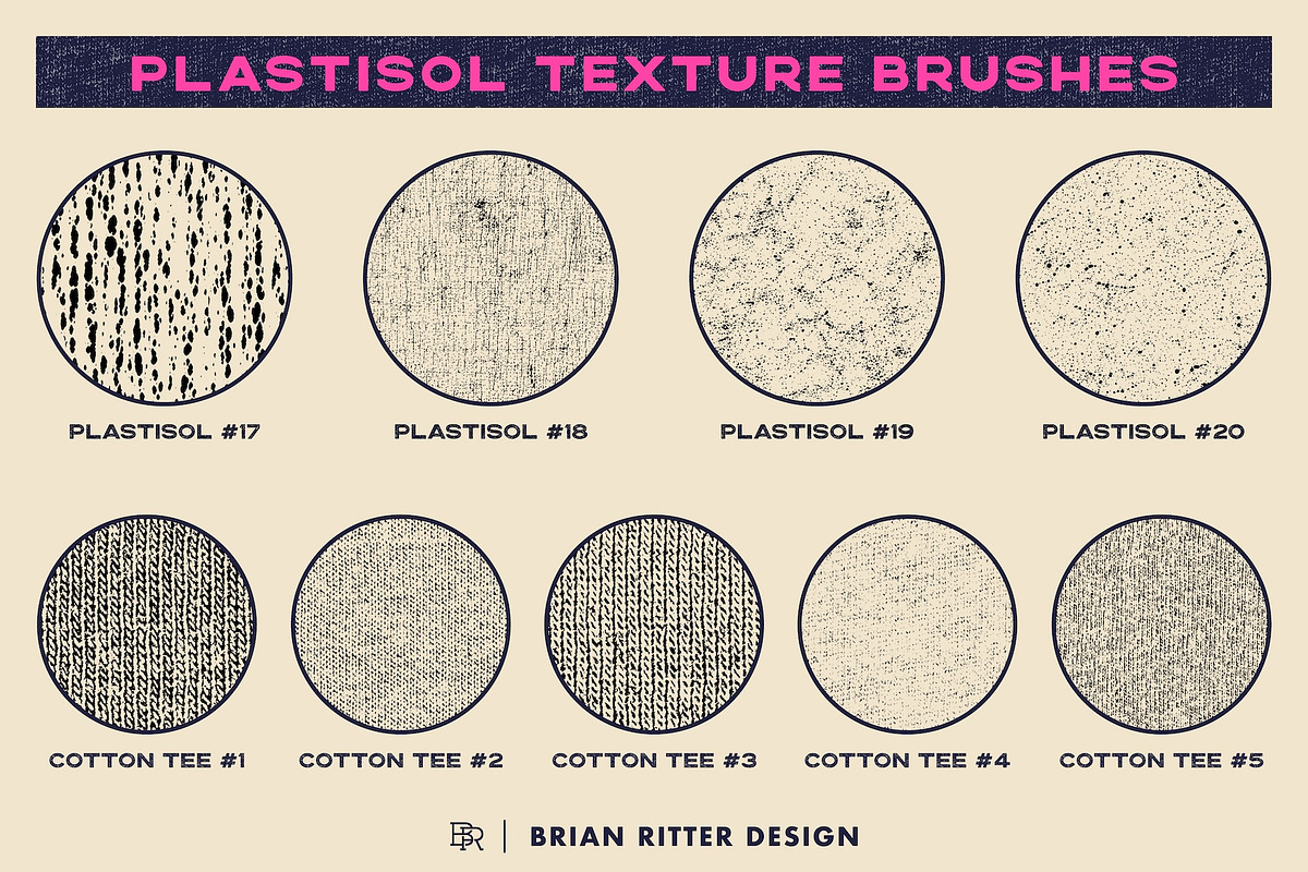 Plastisol Texture Brushes, a Brush Add-On by Brian Ritter Design (Photo 6 of 6)