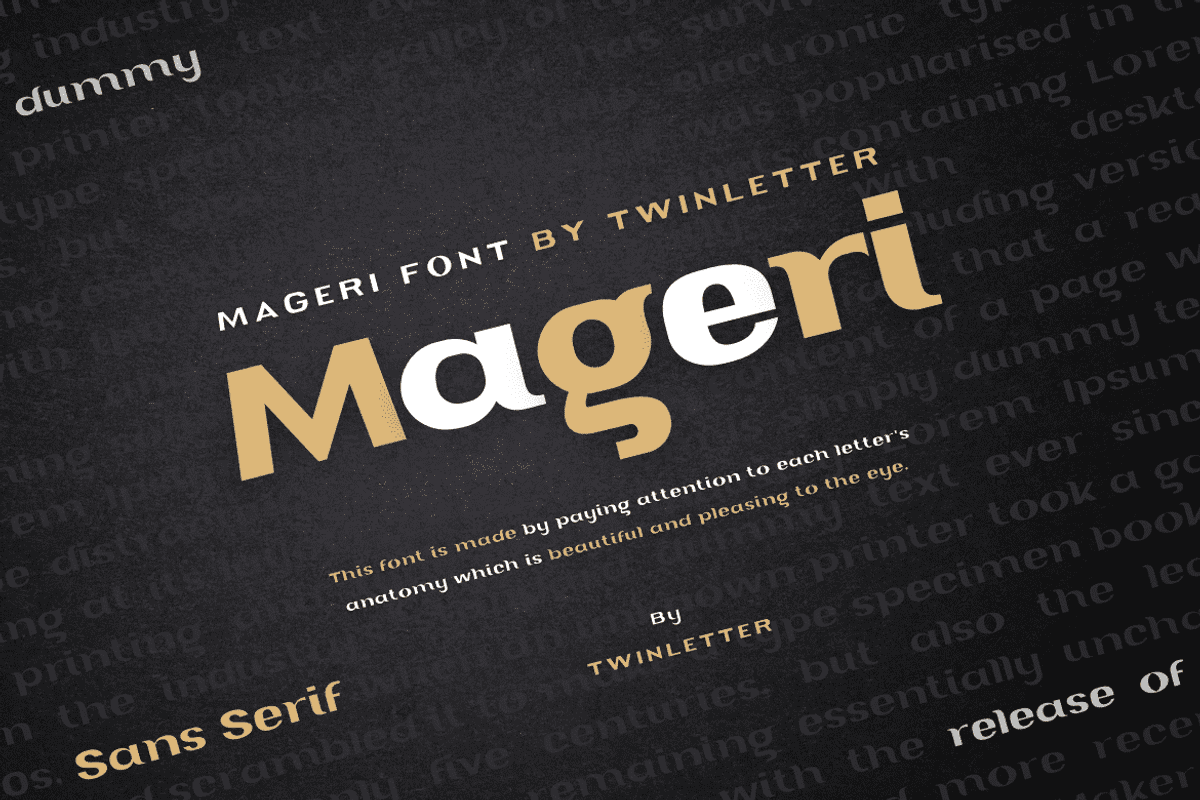 Mageri, a Sans Serif Font by twinstd (Photo 3 of 13)