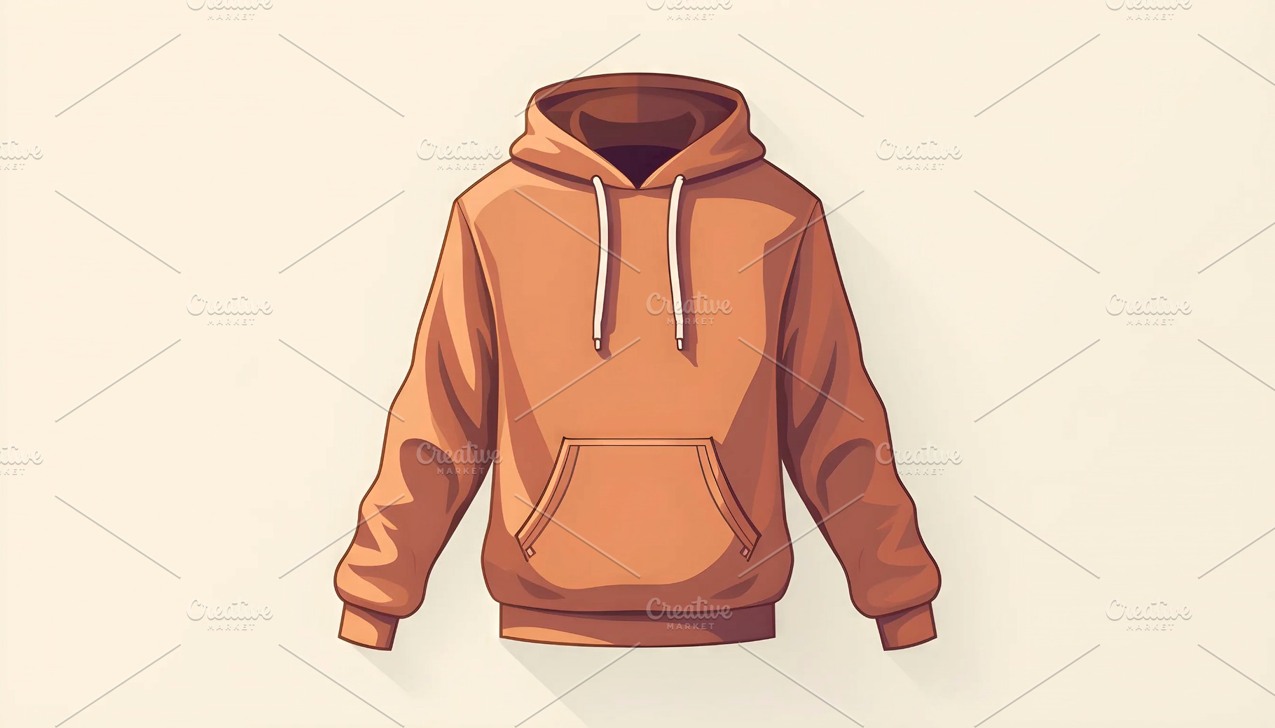 Flat vector front view of a pullover, a Photo by LOGOCREATIVE