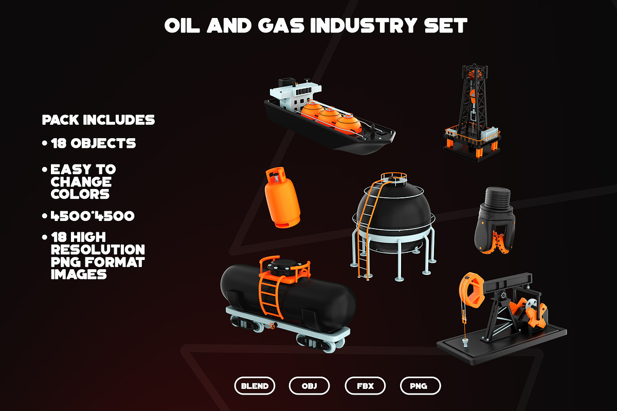 Oil and Gas Industry Set, an Object 3D Model by Artem Varnitsin (Photo 1 of 21)