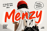 Gred Menzy – Handwritten Script Font, a Script Font by Black Junst (Thumbnail 1 of 7)