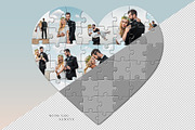 Love Heart Puzzle Photo Collage, a Social Media Template by DesignerCandies (Thumbnail 2 of 5)