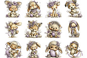 Whimsical Easter Animal Clipart, an Illustration by Designking (Thumbnail 2 of 5)