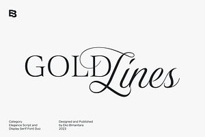 Gold Lines; Elegant Font Duo