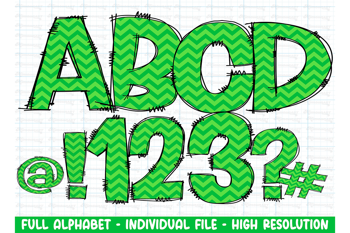 Teacher Doodle letters Bundle, an Object Graphic by RETROVIBZDESIGNS (Photo 5 of 5)