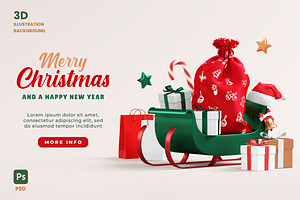 Christmas Banner Background, a Marketing Template by TandemStock