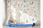 Kids Room Wallpaper Mockup, an Advertising Mockup by Rami's Mockups (Thumbnail 2 of 3)