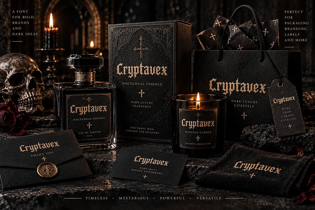 Cryptavex, a Blackletter Font by Wow Magic (Photo 2 of 4)