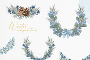Cold winter.Watercolor Christmas Set, a Seasonal Illustration by Ooh Lily (Thumbnail 15 of 20)