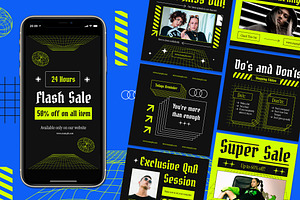 Black Streetwear Fashion Instagram, a Design Template by Aiyari Graphic