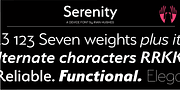 Serenity, a Sans Serif Font by Device (Thumbnail 9 of 9)