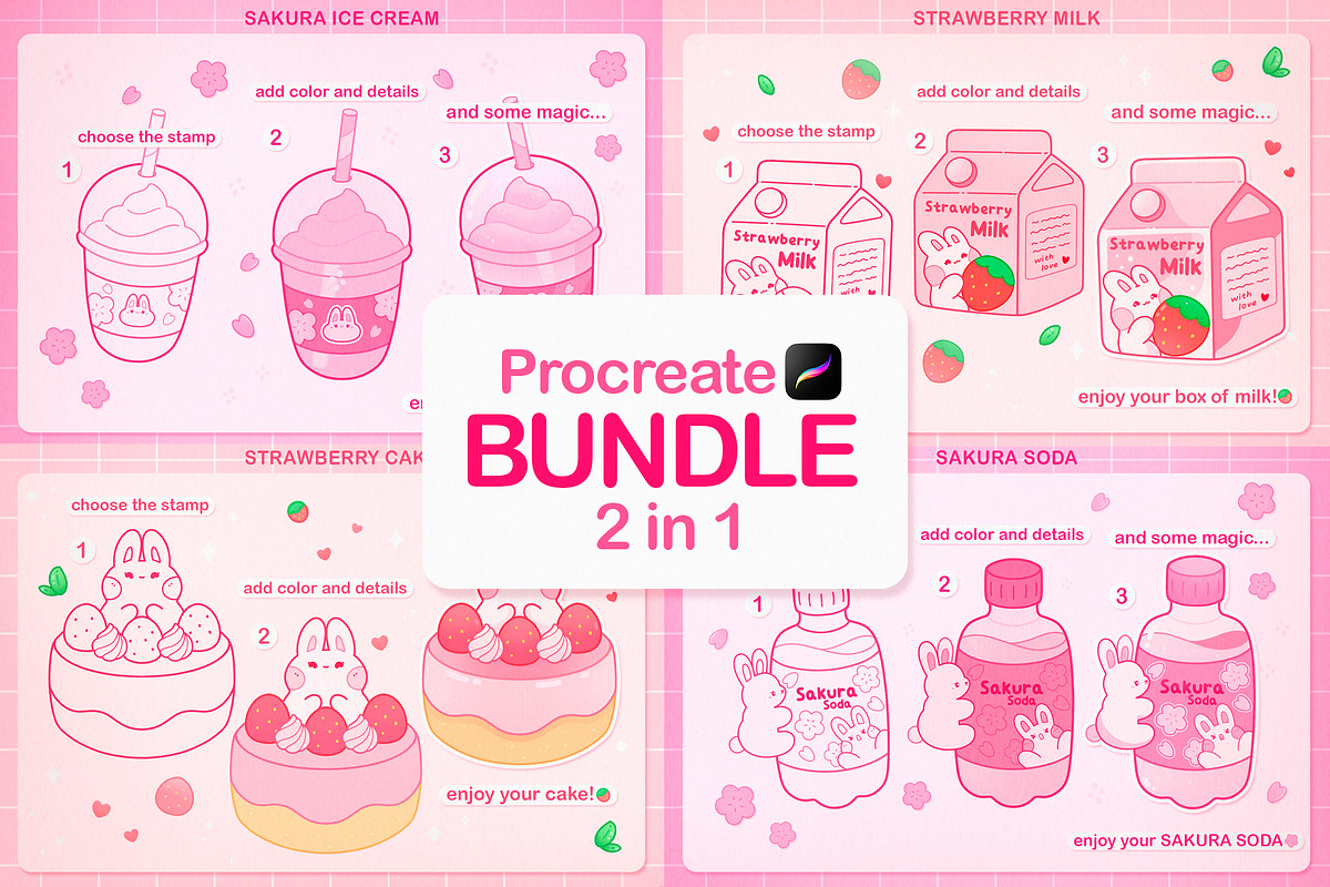 Procreate Brushes Bundle Rabbits, a Brush Add-On by InkPrintsTattoo (Photo 3 of 10)
