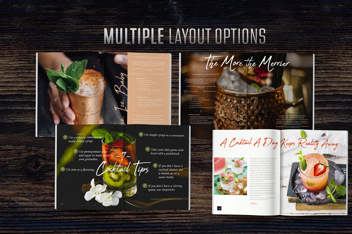 Cocktails | Recipe Book Template, a Magazine Template by Harrell Design Studio (Photo 3 of 7)