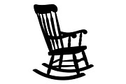 Rocking Chair Silhouette Bundle, an Object Graphic by hafijul (Thumbnail 4 of 4)