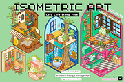 Procreate Isometric Cafe Stamp Pack, a Brush Add-On by Artbykimmyw (Thumbnail 1 of 10)