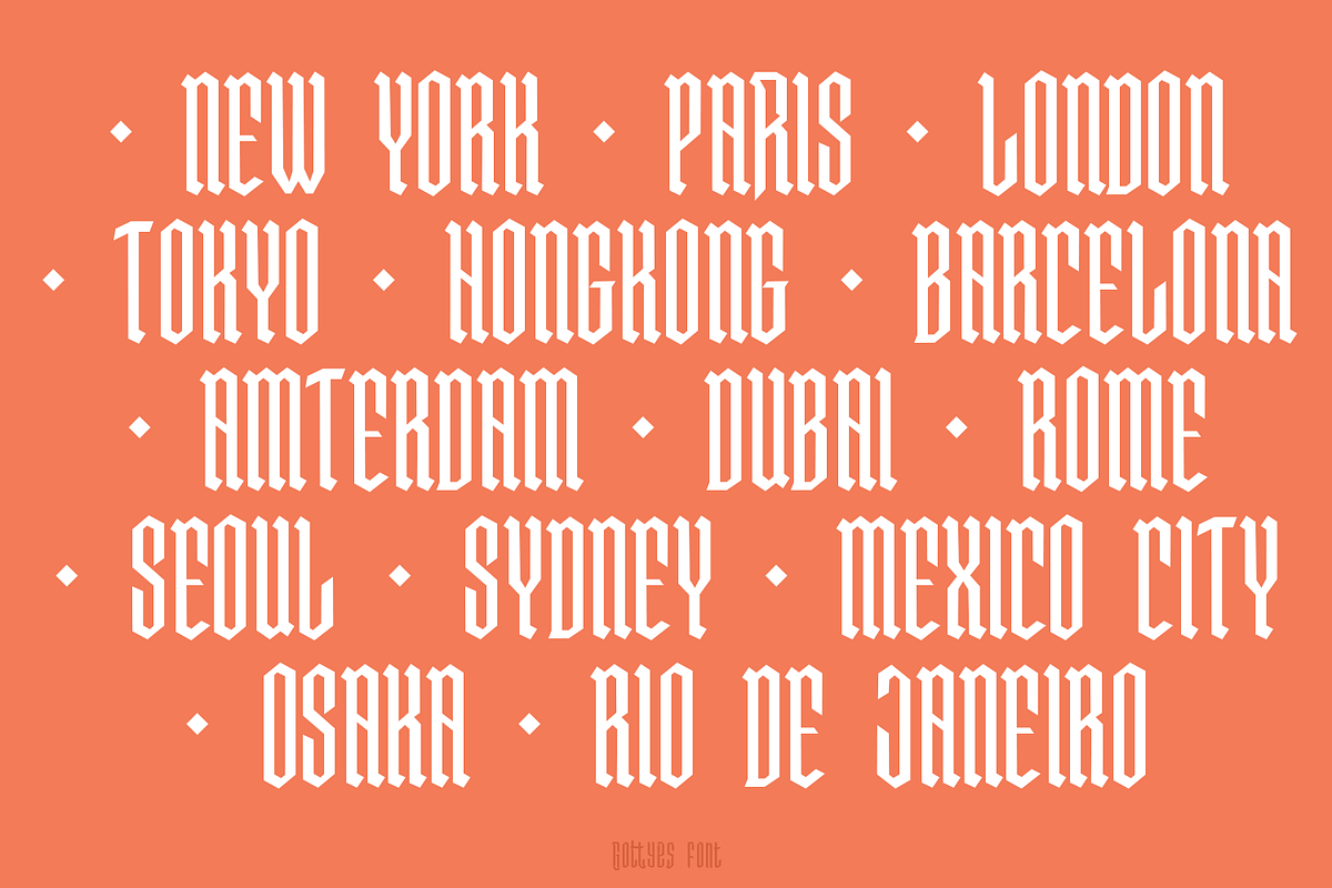 Gottyes Display Font, a Sans Serif Font by madeDeduk (Photo 4 of 8)