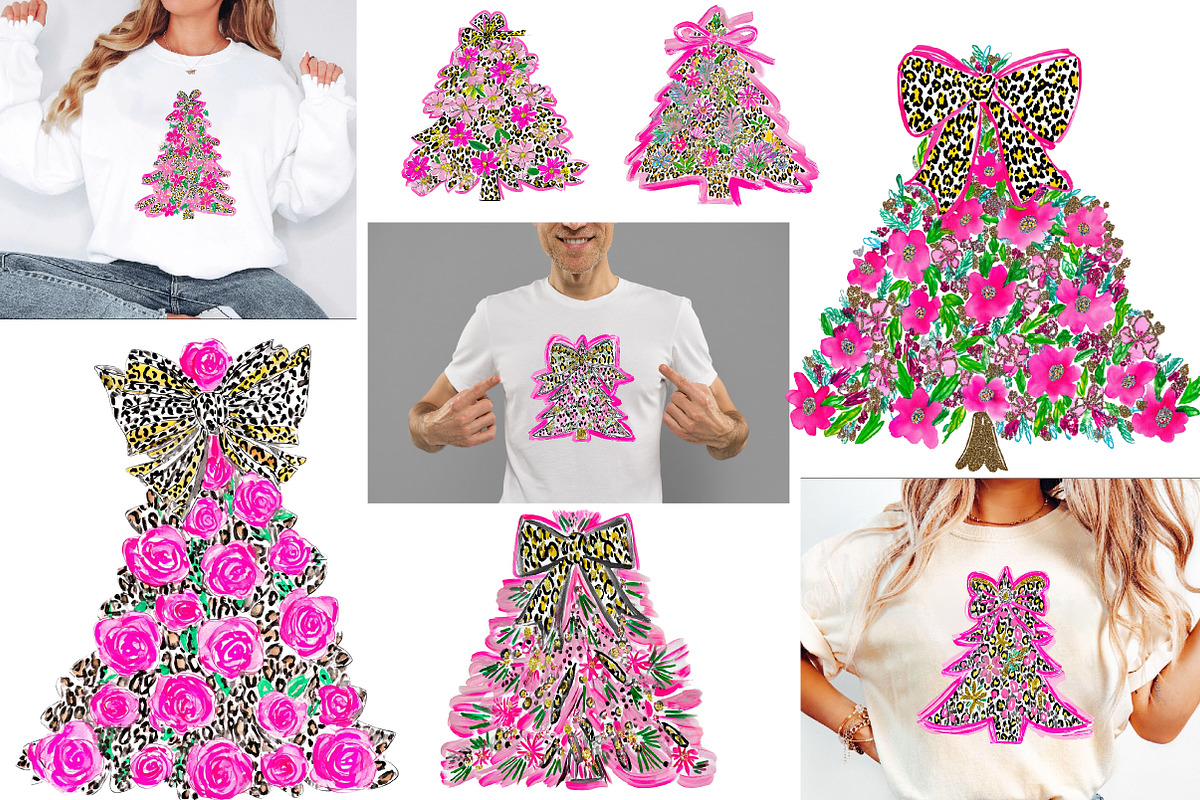 Floral Christmas Tree clipart, an Illustration by Designworld (Photo 4 of 6)