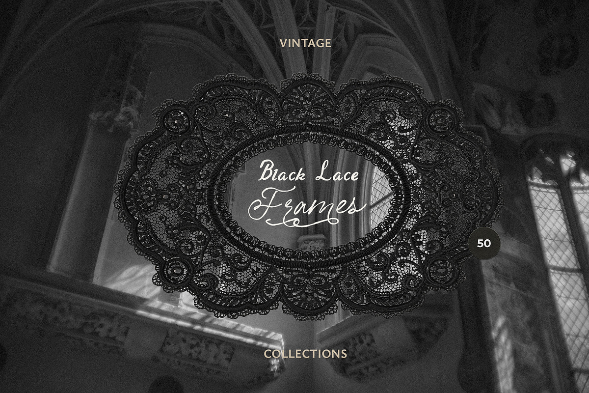 Vintage Black Lace Frames & Doilies, an Object Graphic by Lana Elanor (Photo 7 of 20)