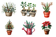 Christmas Indoor Gardening Clipart, an Illustration by CreationArt (Thumbnail 2 of 5)