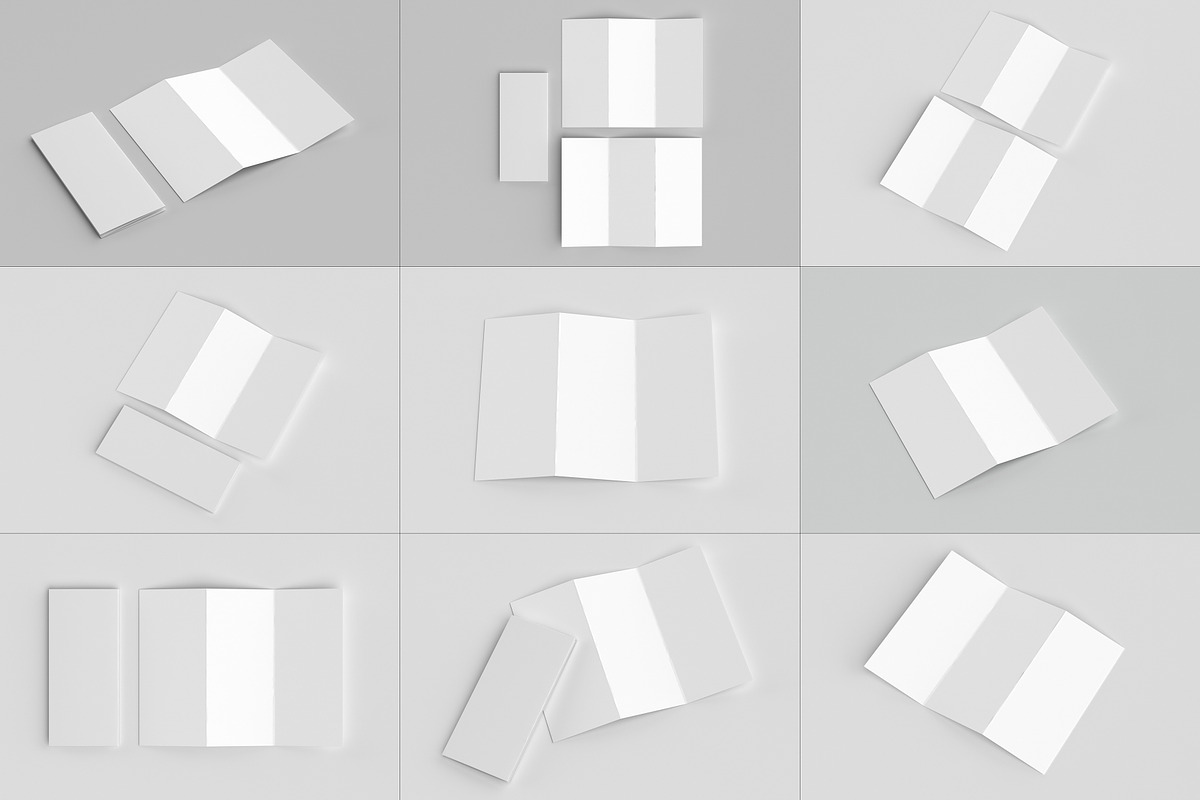 3-Fold (Tri-Fold) Brochure Mockups, a Print Template by pmvch (Photo 11 of 11)