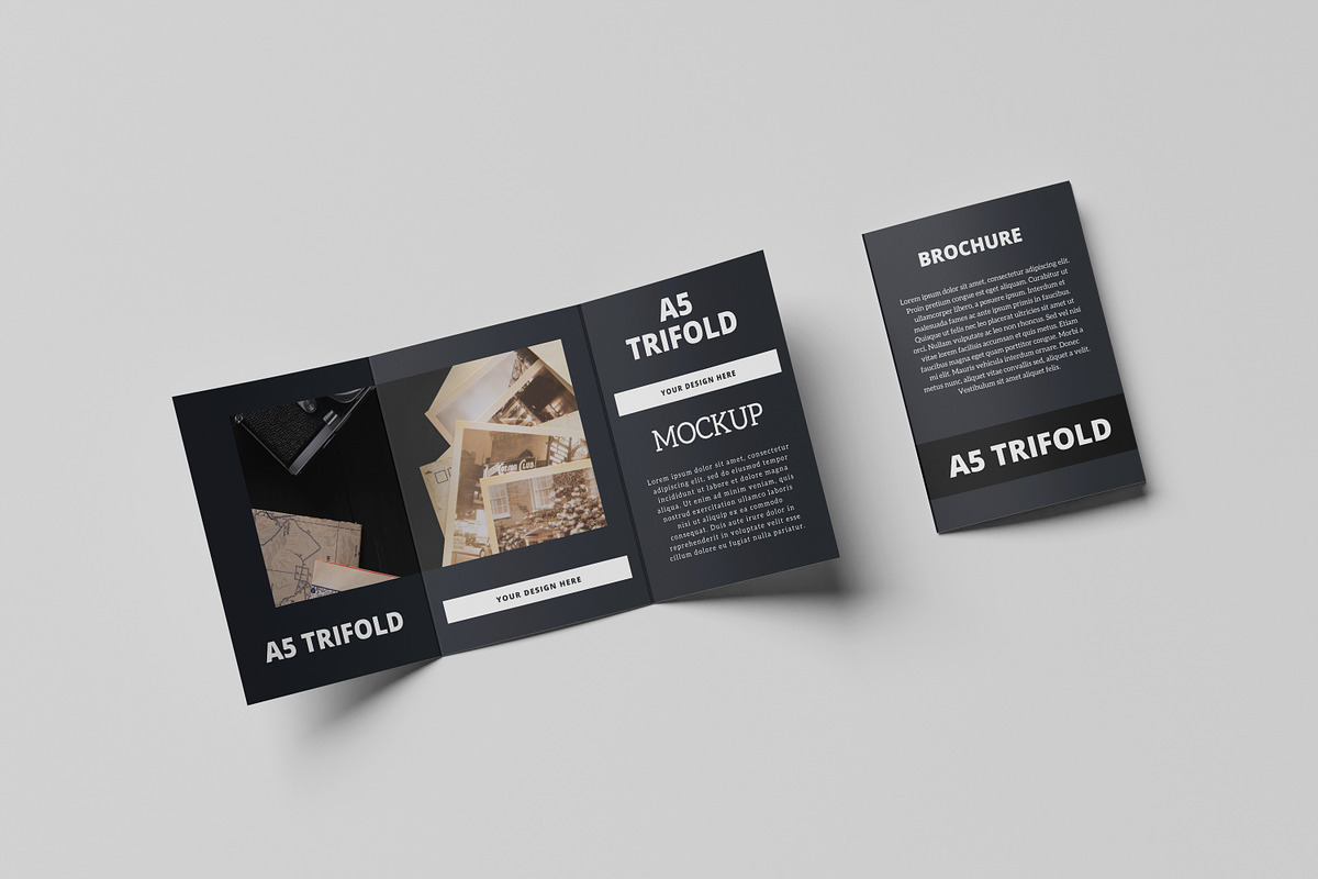 A5 Trifold Brochure Mockup, a Print Template by AKMAL STUDIO (Photo 9 of 10)