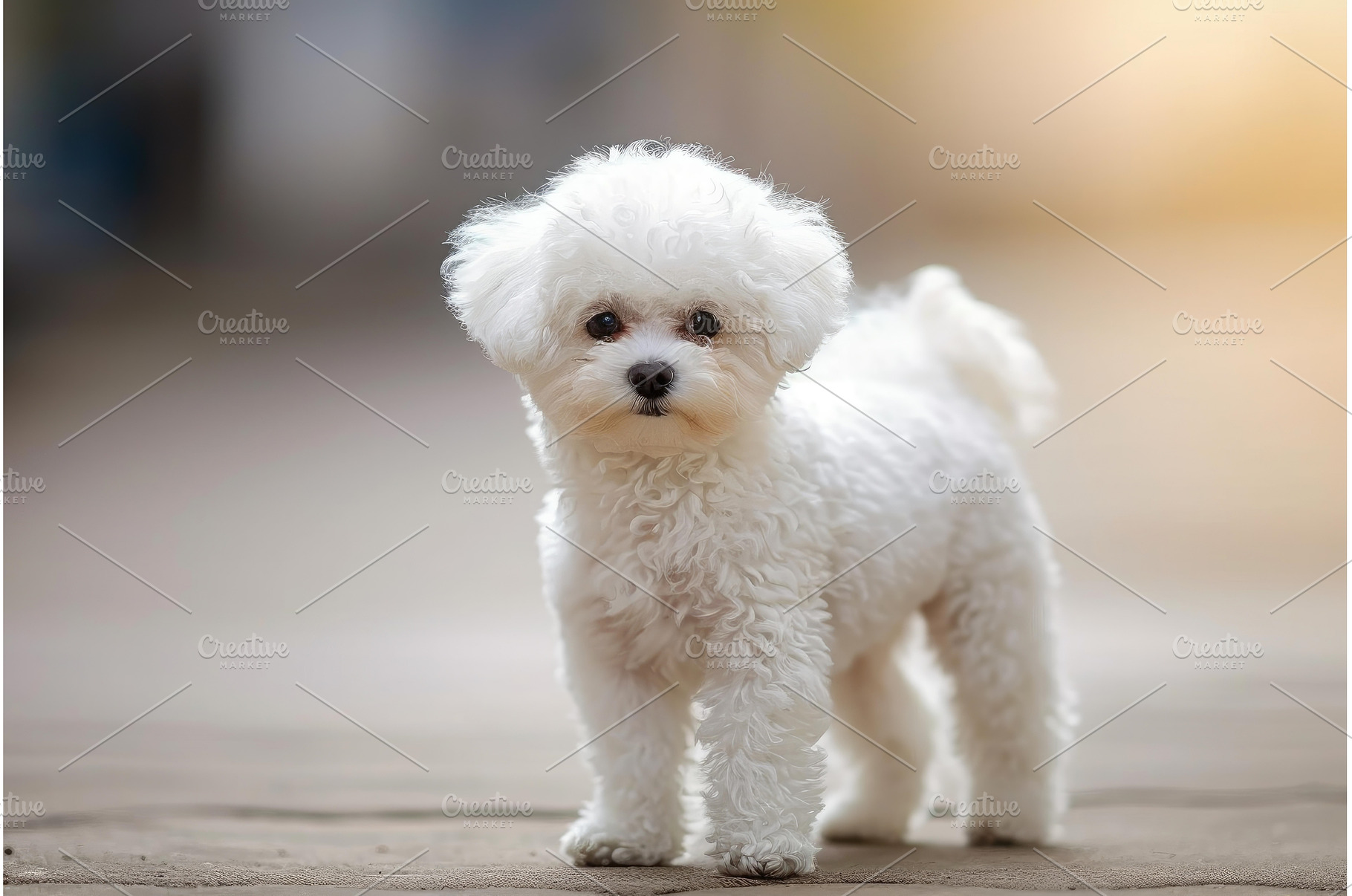Affectionate. Adorable bichon dog, an Animal Photo by Ylivdesign