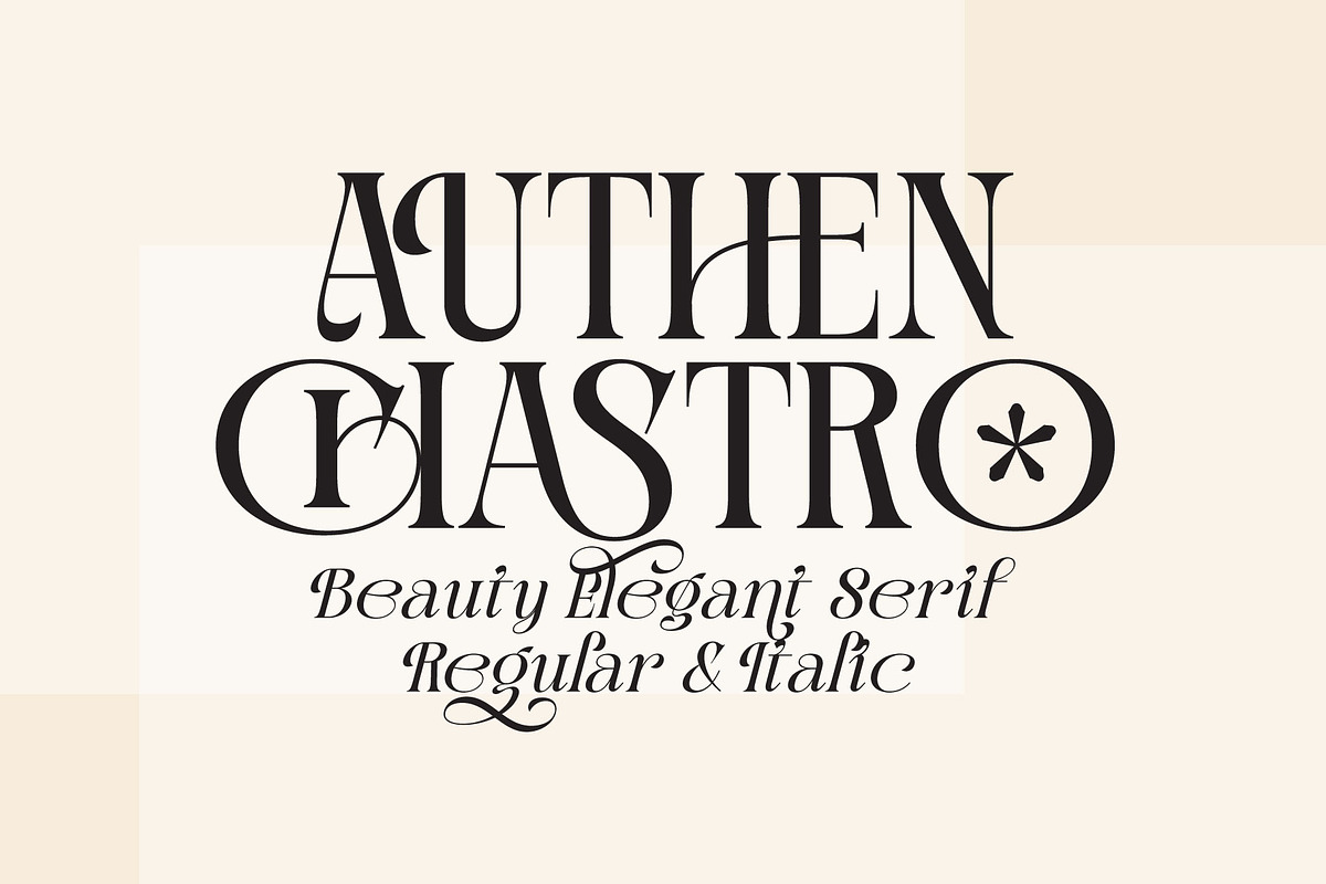 Authen Chastro Serif & Elegan Italic, a Font by AuthenType (Photo 1 of 13)