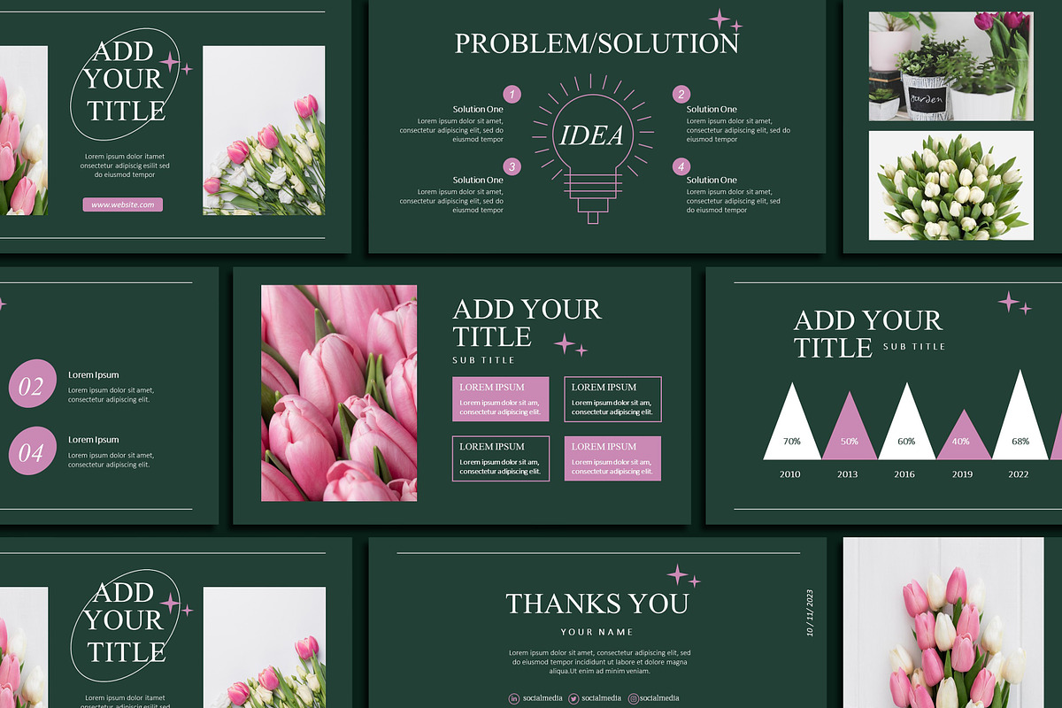Flower Powerpoint Template, a Presentation Template by SKY CREATION (Photo 5 of 6)