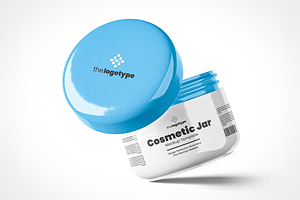 Plastic Opened Cosmetic Jar Mockup