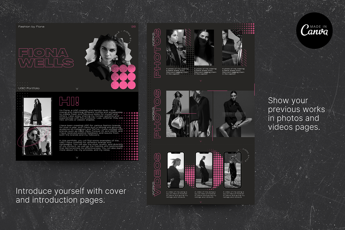 Canva UGC Fashion Portfolio Template, a Landing Page Template by SlideStation (Photo 4 of 10)