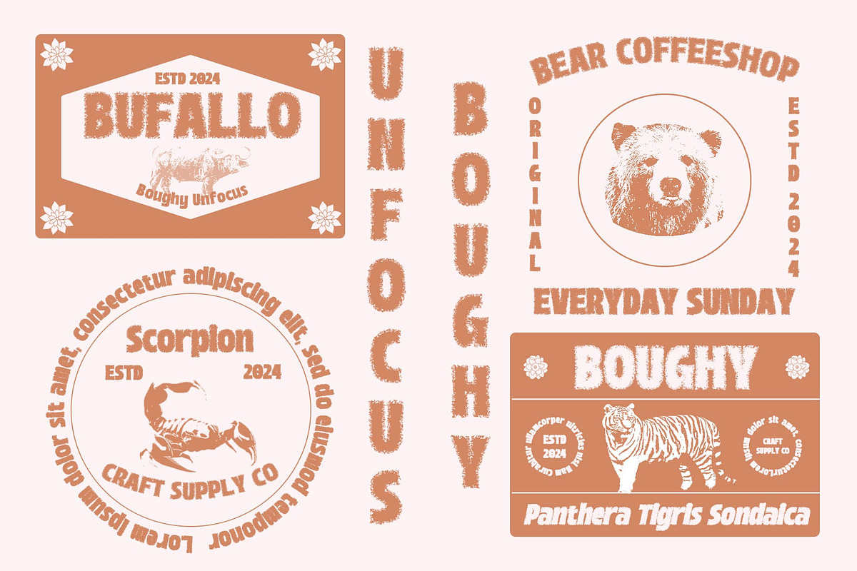 Boughy Unfocus, a Sans Serif Font by Craft Supply Co. (Photo 3 of 8)