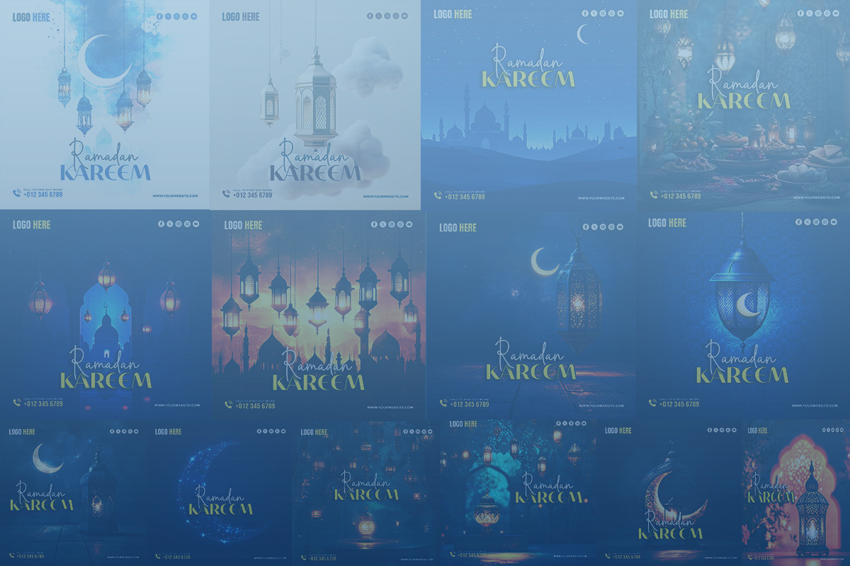 Ramadan Kareem template bundle, a Social Media Template by gstudiovect21 (Photo 2 of 3)