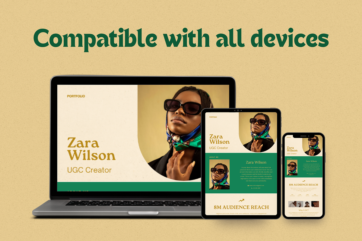 Bold UGC Portfolio Website Canva, a Websites & App Template by The Chaos Project (Photo 6 of 8)