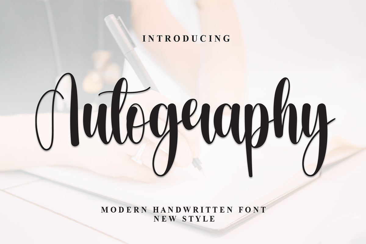 Autography | Script Font, a Handwritten Font by Scratchones (Photo 1 of 8)