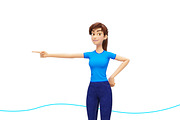 Jenny Cartoon 3D Character Promo Set, a Person Illustration by Oleg Ribar (Thumbnail 13 of 26)