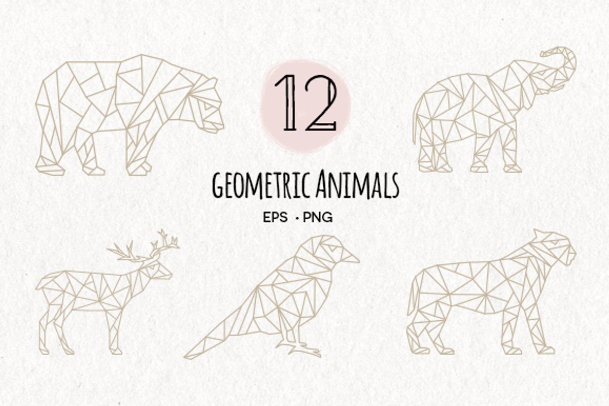Geometric Animals EPS & PNG, an Animal Illustration by Pixejoo (Photo 1 of 3)