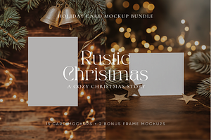 Holiday Christmas Card Mockup Bundle