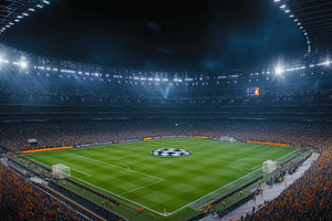 Exciting match night at the stadium, a Photo by Beautiful things