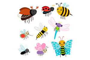 Flying Insects Vector Collection -