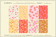 Retro Flowers Collection, a Pattern Graphic by NKTN (Thumbnail 8 of 15)