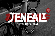 Jeneali - Street Brush Font, a Handwritten Font by QR Design Studio (Thumbnail 1 of 8)