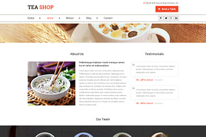 Tea Store PSD Website Template