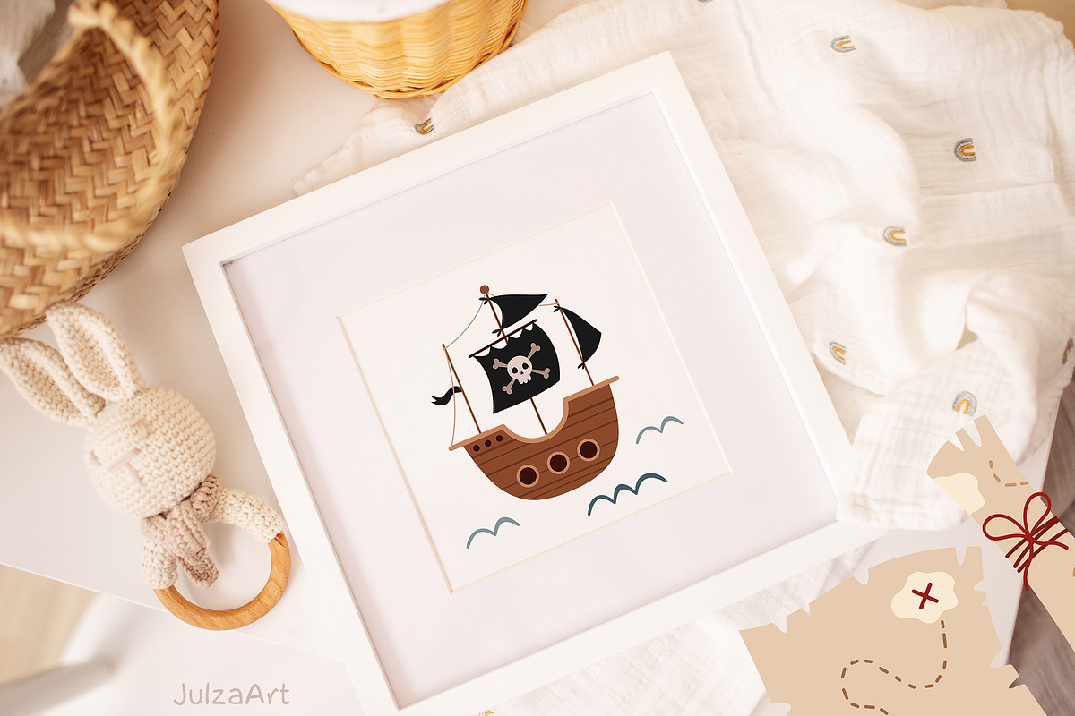 Dinosaurs Pirates Clipart, an Animal Illustration by JulzaArt (Photo 4 of 6)