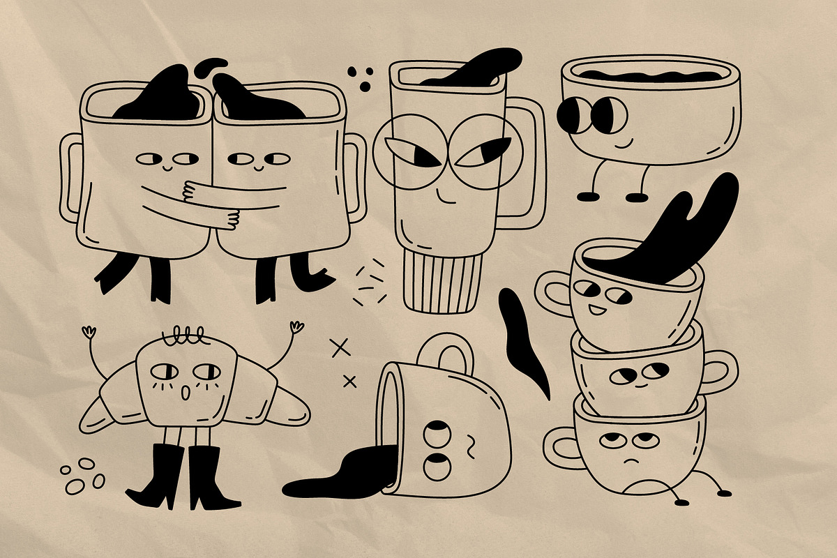 Coffee Break | Graphic collection, an Illustration by katieromanoff_art (Photo 7 of 9)