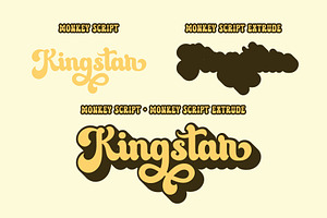 Monkey Script - Groovy Retro Font