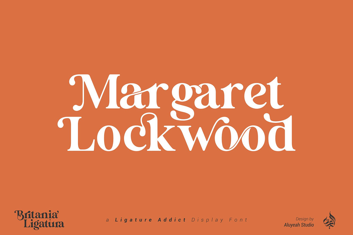 Britania Ligatura, a Font by Aluyeah Studio (Photo 9 of 16)