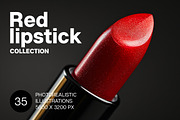 Red lipstick. 35 images, a Beauty & Fashion Photo by Handmadefont (Thumbnail 1 of 10)