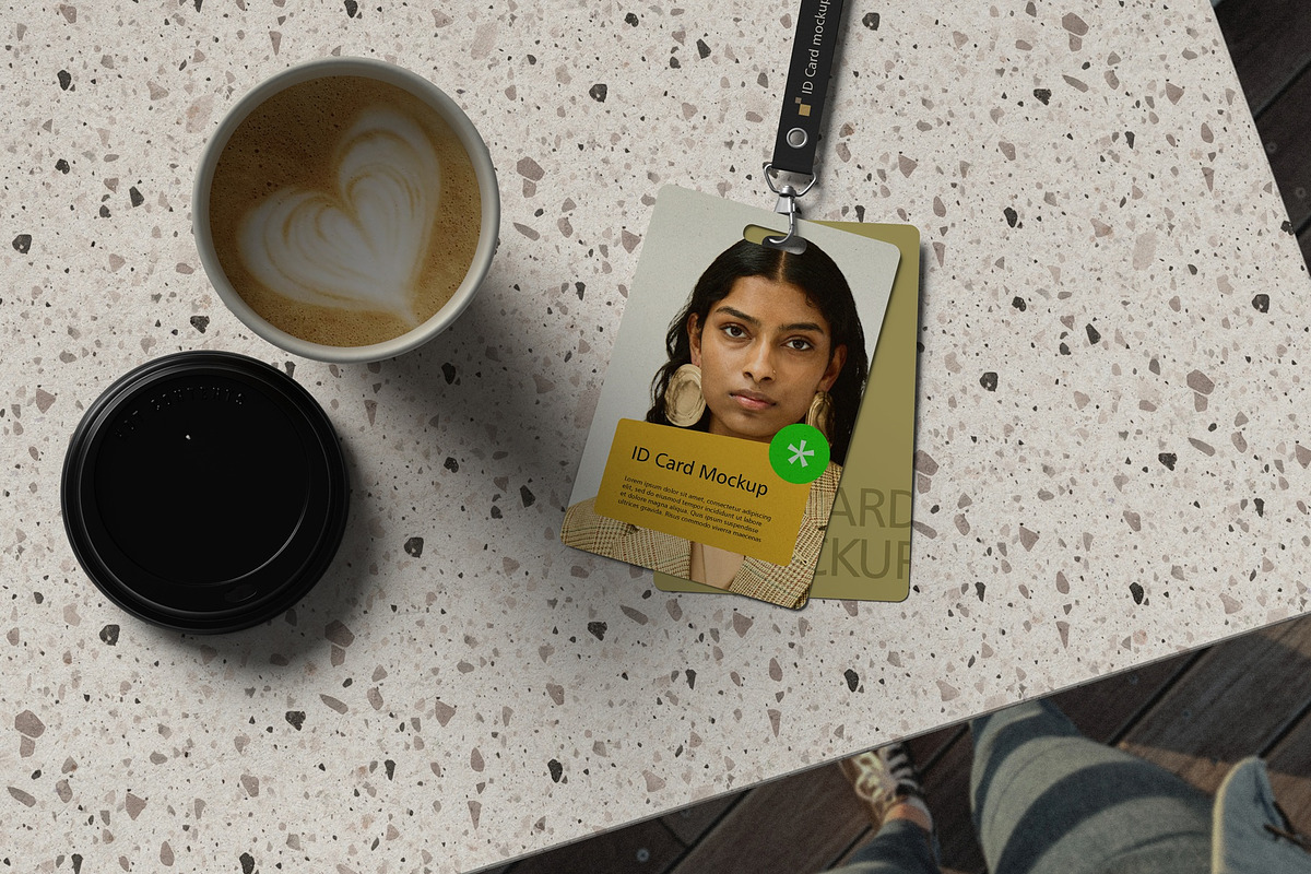 Realistic ID Card Mockup, a Packaging Mockup by Tahtagraphic (Photo 3 of 4)