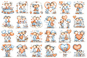 Valentines Couple Clipart Sublimatio, an Illustration by designcity5 (Thumbnail 2 of 5)