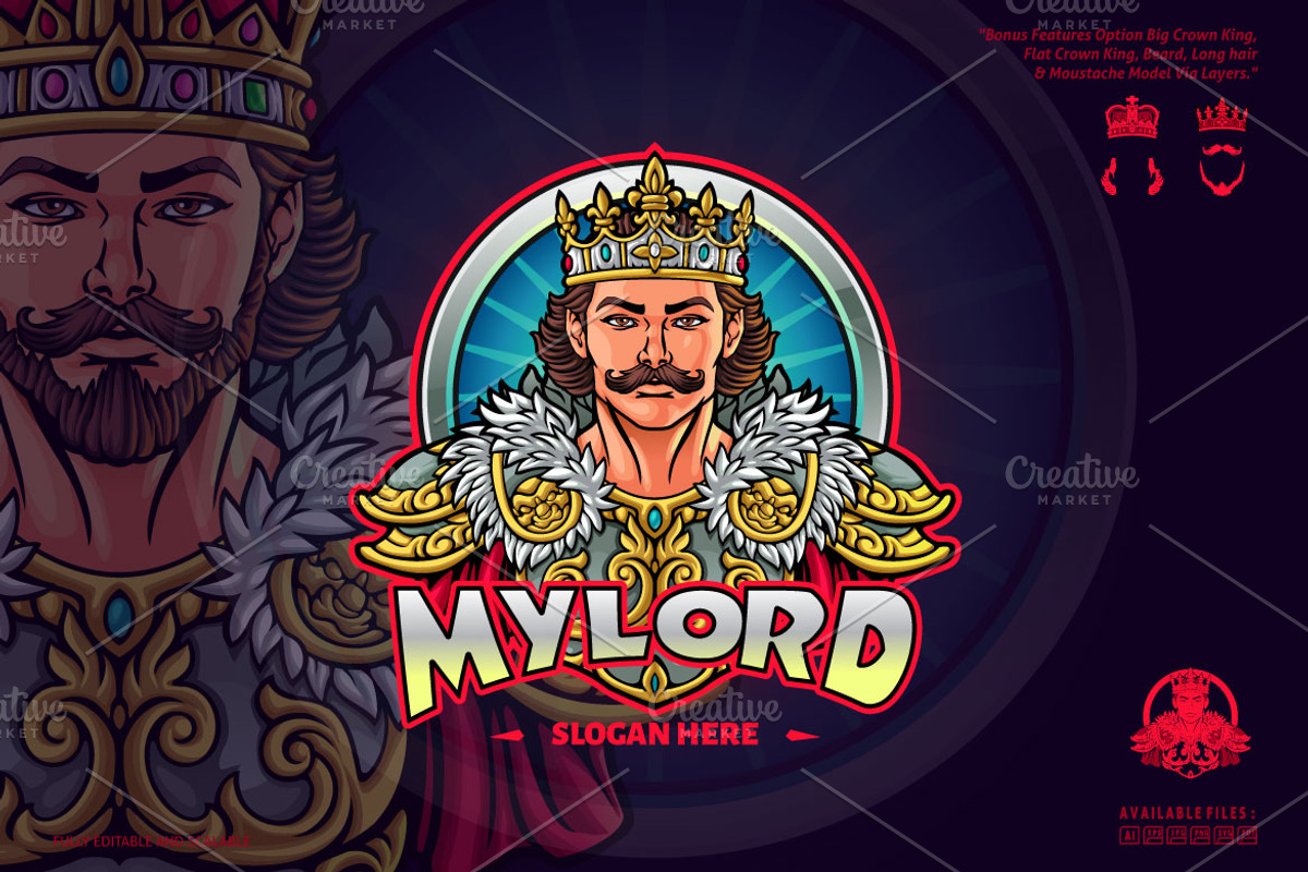 The King Logo Template, a Branding & Logo Template by Kongstones_std (Photo 1 of 7)
